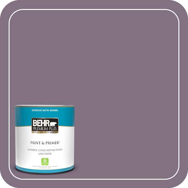BEHR PREMIUM PLUS 1 qt. Home Decorators Collection #HDC-SP14-9 Decorative Iris Satin Enamel Low Odor Interior Paint & Primer