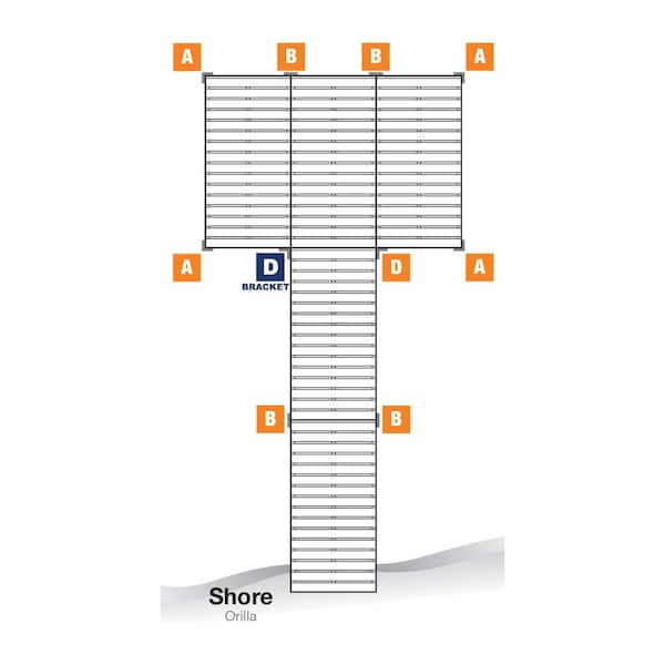Gray Polyester Powder Coated Steel 3-Way Inside Corner Bracket for Dock Frames and Post Pipes in Boat Dock Systems
