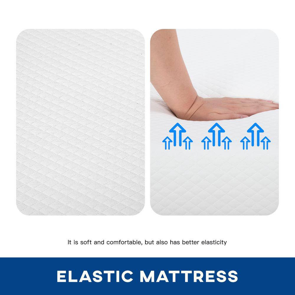 Twin 6-Inch White Gel Memory Foam Eurotop Mattress
