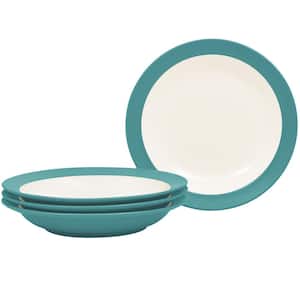 Colorwave 27 (fl.oz.) Turquoise Stoneware Pasta Bowl 10-1/2 in. (Set of 4)