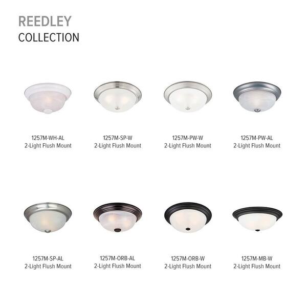 Designers Fountain - Reedley 13 in. Traditional Oil Rubbed Bronze Medium-Base (E26) Bulb Flush Mount for Kitchens