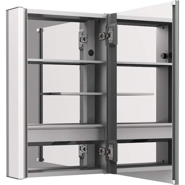 KOHLER Maxstow 17 in. W x 24 in. H Silver Surface Mount Medicine Cabinet with Lighted Mirror
