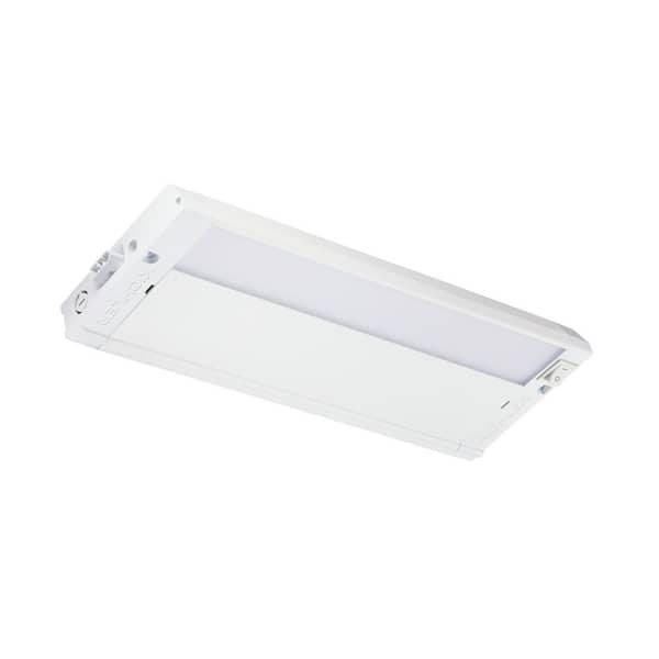 4U Series 12 in. 3000K LED Textured White Under Cabinet Light with Frosted Diffuser