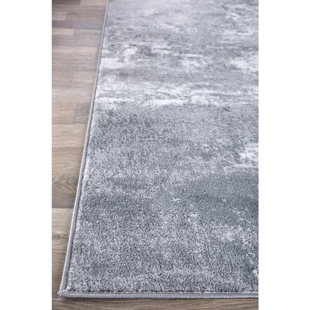 Easy-Care Gray Abstract Synthetic Area Rug, 3'3"x5'