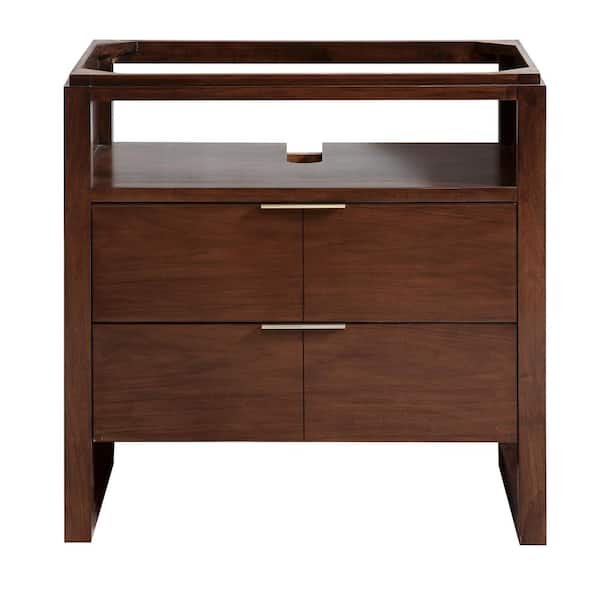 Avanity Giselle 33 in. W x 22 in. D x 32 in. H Vanity Cabinet Only in Natural Walnut