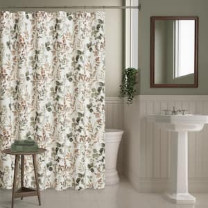 Evergreen Sage Polyester Shower Curtain
