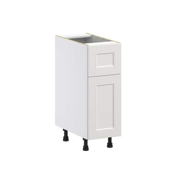 J COLLECTION Littleton 24 in. W x 24 in. D x 34.5 in. H Painted Gray Shaker Assembled Base Kitchen Cabinet with a 10 in. Drawer