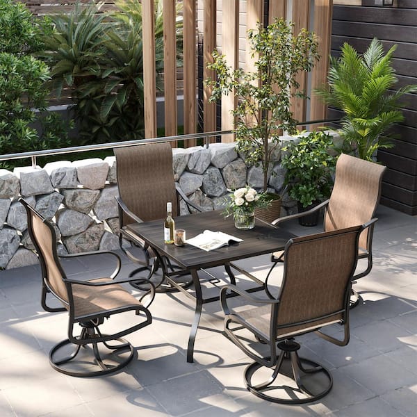 Swivel Patio Dining Armchair (Set of 4)