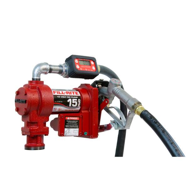 FILL-RITE 12-Volt 1/4 HP 15 GPM Fuel Transfer Pump with Meter Package (Digital)