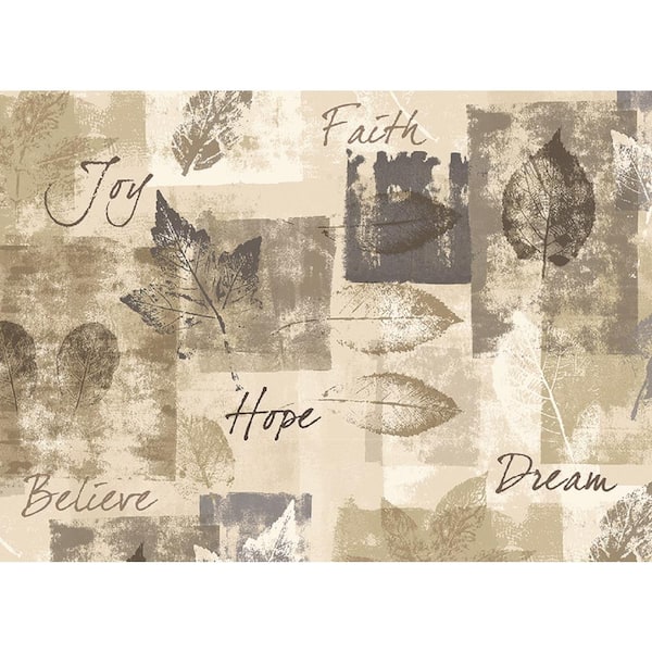 Morgan Home MHF Home Inspired Leaf Taupe 18 in. W x 13 in. L Polypropylene Placemat Set (4-Pack)