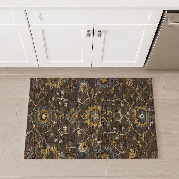 Chantille Machine Washable Indoor/Outdoor Abstract ACN2290 Chocolate 2 ft. x 3 ft. Accent Rug