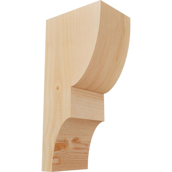 Ekena Millwork 5-1/2 in. x 8 in. x 16 in. Douglas Fir Ridgewood Smooth Corbel