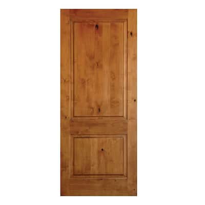 2 Panel Raised White Solid Wood Door w/ damaged edge 31-3/4"W x 80"H x 1-1/4"D