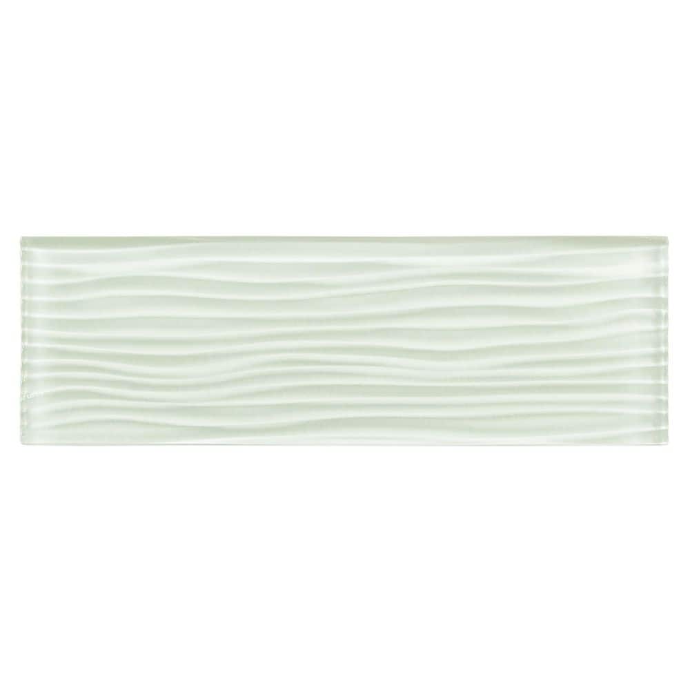 Glossy Blue Glass Rectangular Subway Tile 4" x 12"