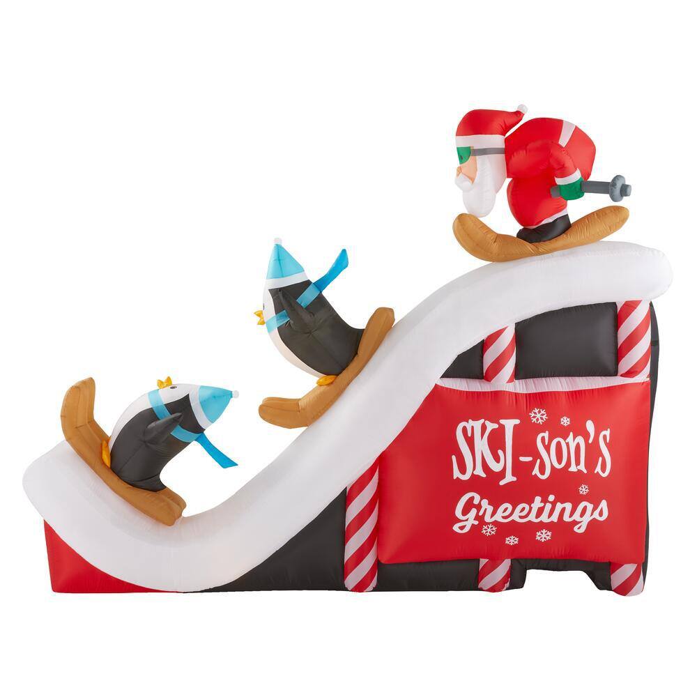 7.12 ft. Inflatable Santa Ski Scene