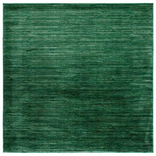 SAFAVIEH Vision Dark Green 10 ft. x 10 ft. Solid Marle Square Area Rug
