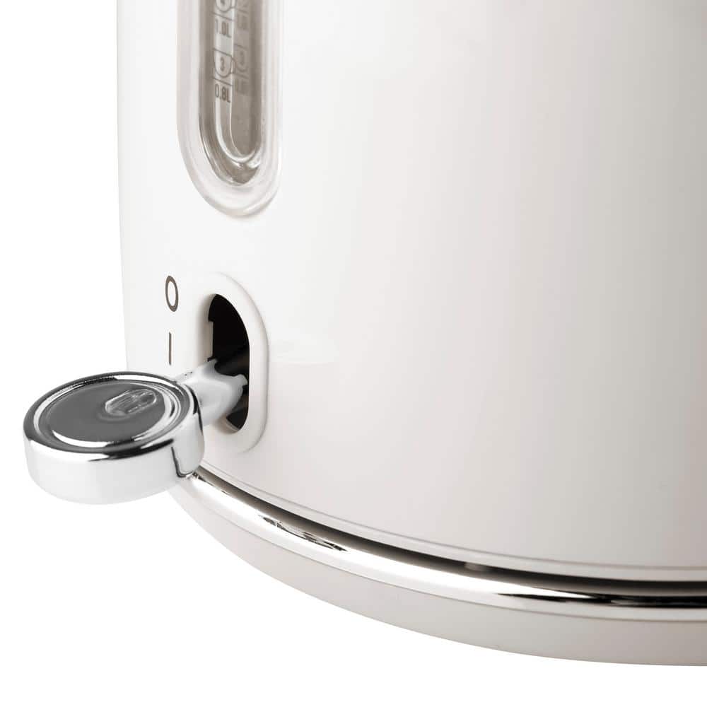 Ivory Stainless Steel 1.8 qt Electric Kettle with Comfort Grip
