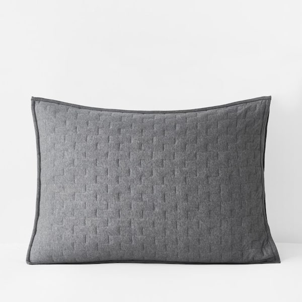 Air Layer Gray Cotton Blend Standard Sham