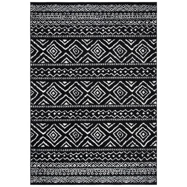 Rv Mat Patio Rug Geometric Triangle Pattern 9x12 Black/Grey,  in 2023