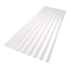 26 in. x 6 ft. Corrugated PVC Roof Panel in White
