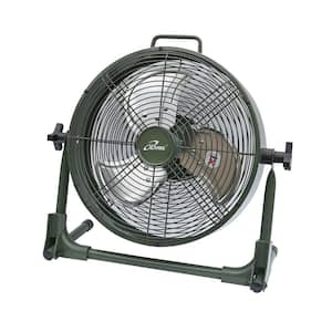 12 in. Rechargeable Battery-Operated Camping Floor Fan, High Velocity Portable Outdoor Fan with Built-in Lithium Battery