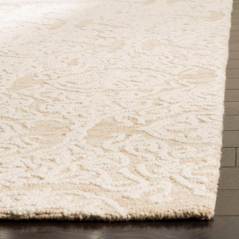 Blossom Beige Ivory Hand Tufted Wool Floral Area Rug