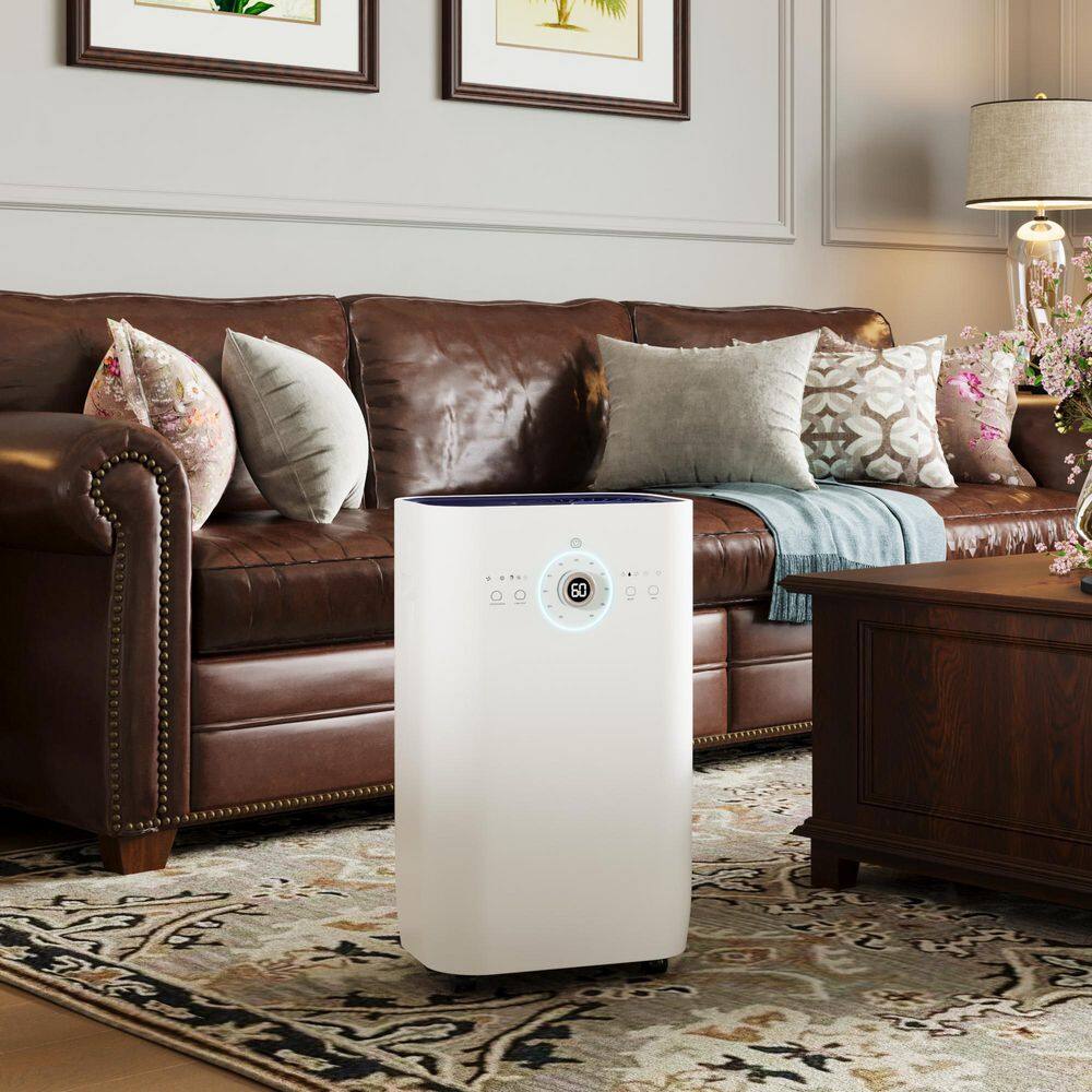 125 Pt White Commercial Dehumidifier with Pump and Auto Defrost