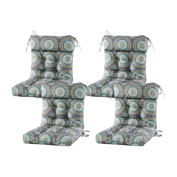 ARTPLAN Seat/Back Outdoor Chair Cushion Patio Cushion Tie Tufted Replacement for Patio Furniture 20 in. x20 in. x4 in.
