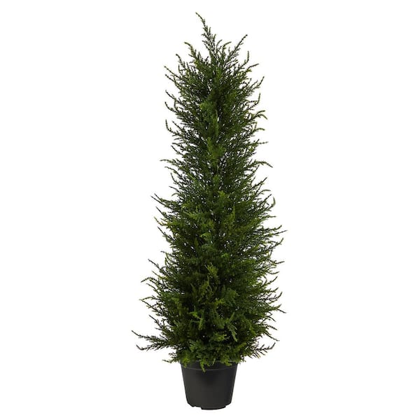 Nearly Natural 2.5ft. Cypress Artificial Tree UV Resistant (Indoor/Outdoor)