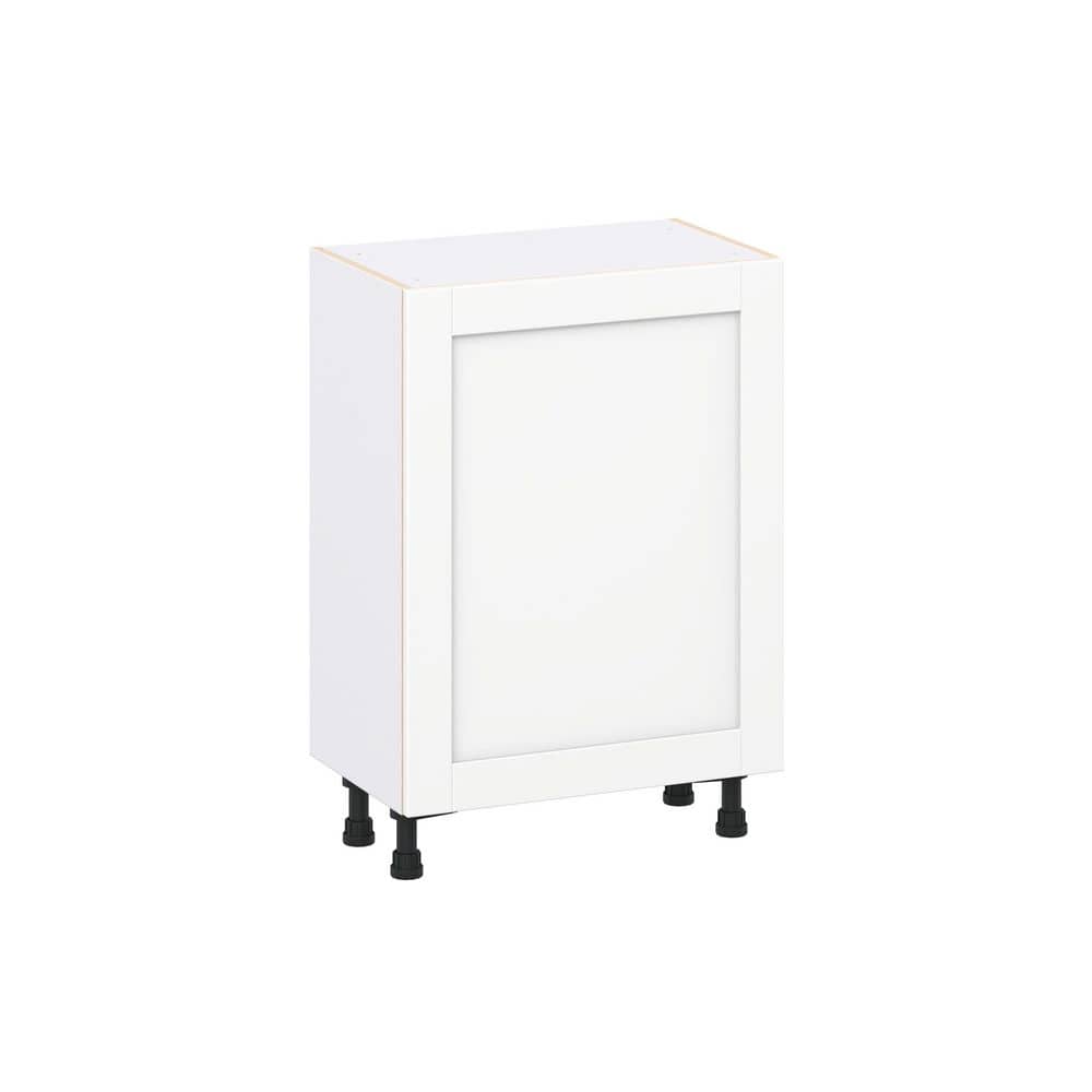 Milton 24 in. W x 14 in. D x 34.5 in. H Assembled Shaker Full Height Door Base Kitchen Cabinet in Bright White price history on PriceWatchPro