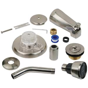 1-Handle Tub and Shower Faucet Trim Kit for Mixet Non-Pressure Balanced Valves in Satin Nickel (Valve Not Included)