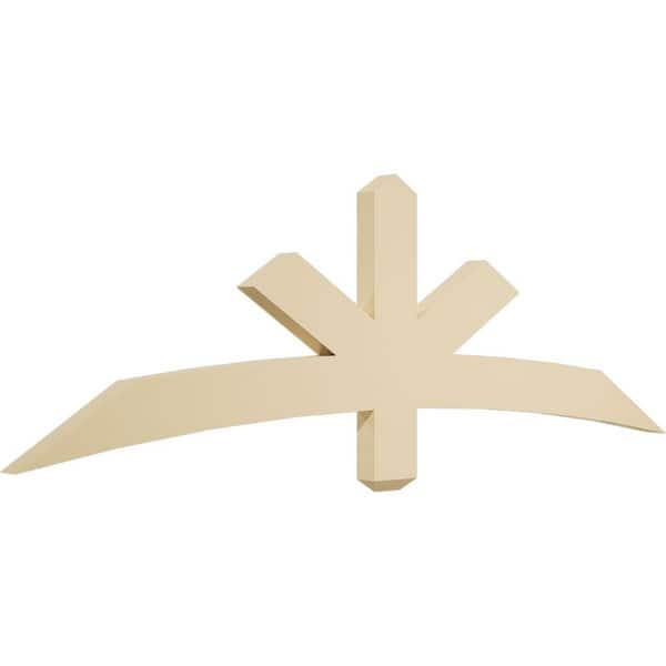 60 in. W x 20 in. H x 2 in. D x 4 in. F, 8/12 Pitch, Alberta Signature Urethane Gable Bracket, Primed Tan