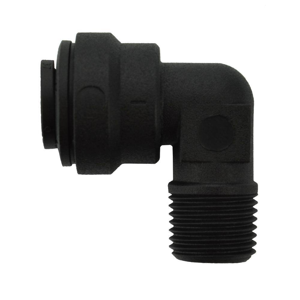 thumbnail image 2 of Uxcell 5-Pack 1/4" OD X 1/8" NPT Male Elbow 90° Push To Connect Fittings 2 of 6