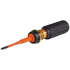 2-in-1 Insulated Flip-Blade Screwdriver, #1 Phillips, 3/16 in. Slotted