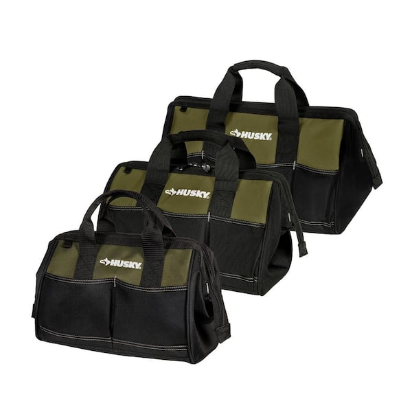 18 in., 15 in. and 12 in. Army Green Tool Bag Combo