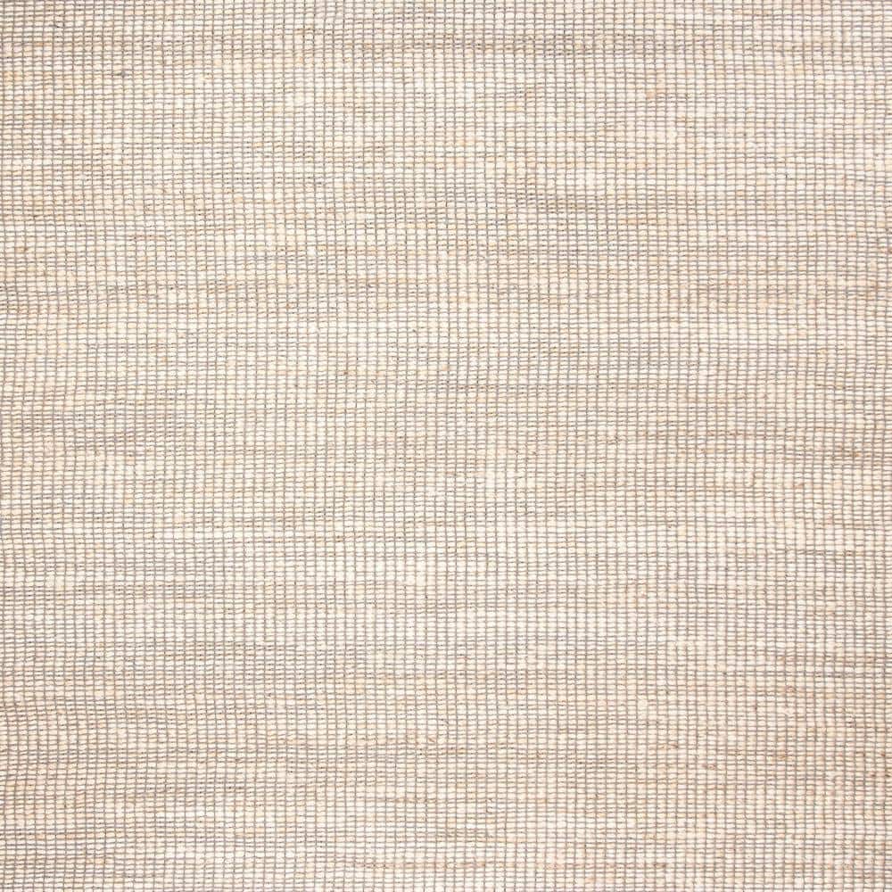 Ivory Elegance 9' x 12' Hand-Woven Wool & Viscose Blend Area Rug