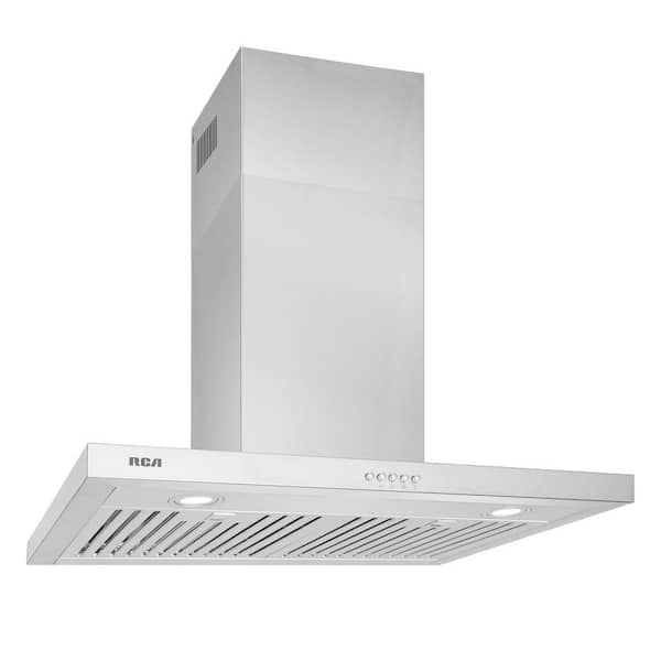 30 in. Sterling Collection 400 CFM Ducted T-Shape Wall Mount Range Hood, Push Buttons, LEDs, Stainless Steel