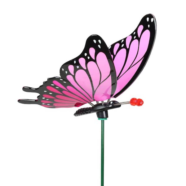 Exhart WindyWings Ombre 2.46 ft. Pink Plastic Garden Stake