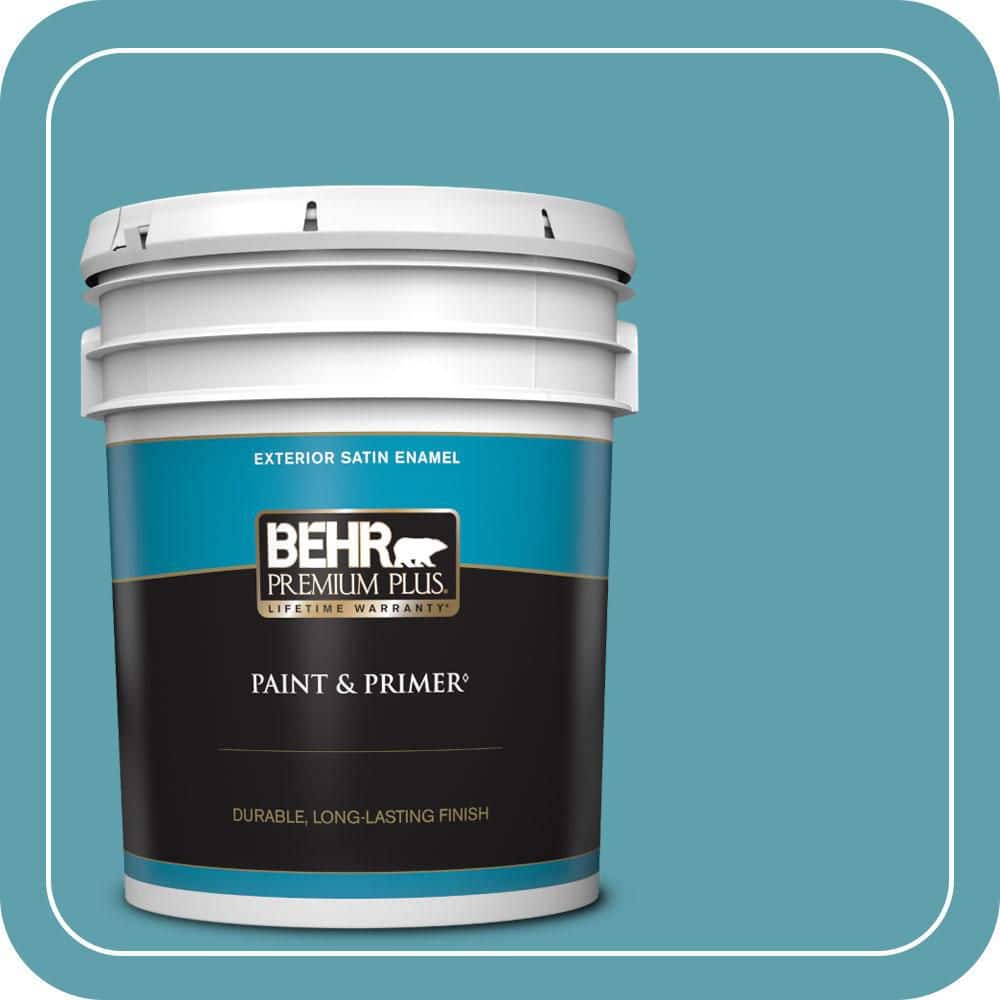 5 gal. #BIC-53 Turquoise Satin Enamel Exterior Paint & Primer price history on PriceWatchPro