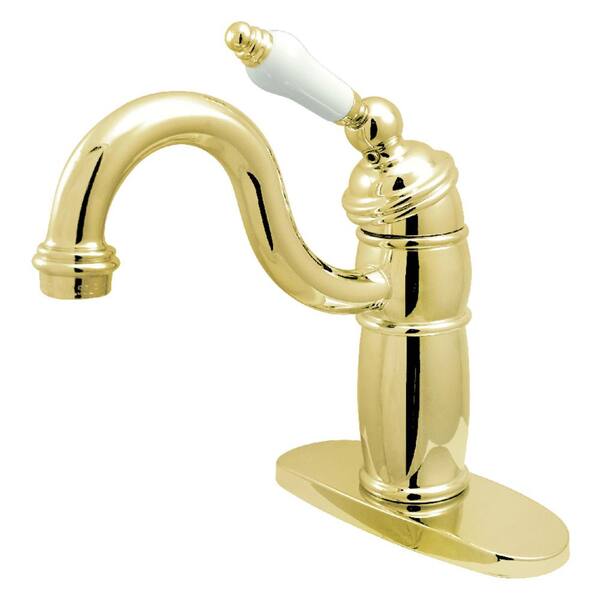 Kingston Brass Traditional Single-Handle Bar Faucet in Polished Brass