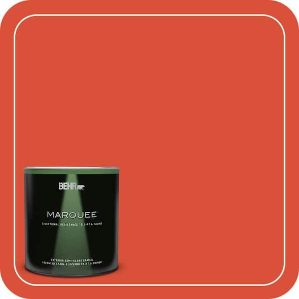 BEHR MARQUEE 1 qt. #190B-7 Fire Island Semi-Gloss Enamel Exterior Paint & Primer
