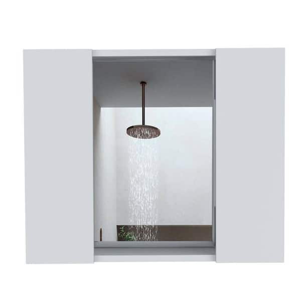 Unbranded 23.62 in. W x 19.52 in. H Rectangular Particle Board Medicine Cabinet with Mirror