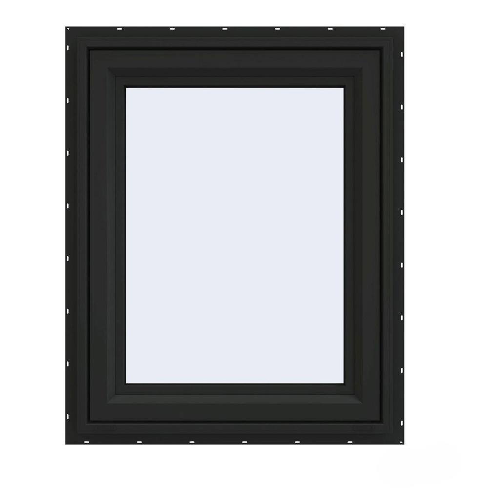 JELD-WEN 30 in. x 36 in. V-4500 Series Bronze FiniShield Vinyl Left ...