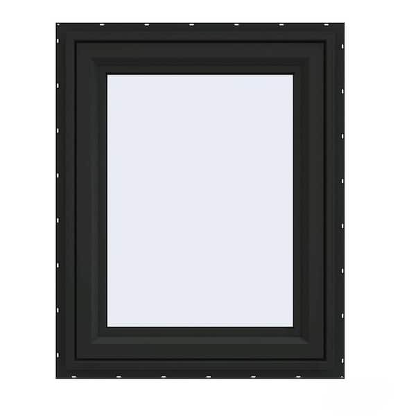 JELD-WEN 30 in. x 36 in. V-4500 Series Bronze FiniShield Vinyl Left-Handed Casement Window with Fiberglass Mesh Screen