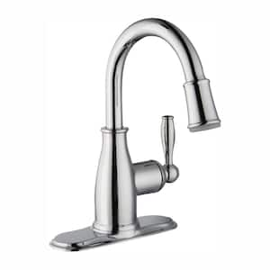 Mandouri Single-Handle Single Hole LED High-Arc Bathroom Faucet in Polished Chrome