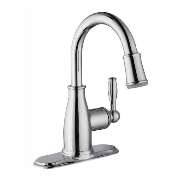 Glacier Bay Mandouri Single-Handle Single Hole LED High-Arc Bathroom Faucet in Polished Chrome