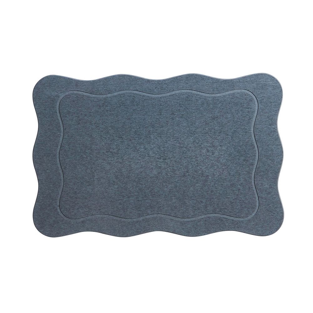 Carved Scallop Grey 16 in. x 24 in. Diatomite Stone Bath Mat price history on PriceWatchPro