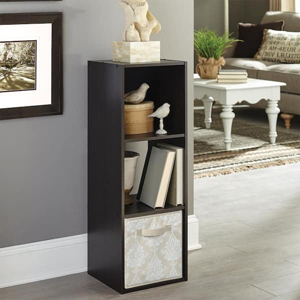 11 in. W x 11 in. H x 11 in. D Natural Damask Print Fabric Drawer