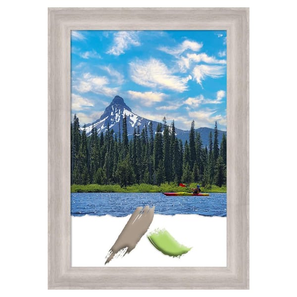 Amanti Art Beachwood Grey Wood Picture Frame Opening Size 20 x 30 in.
