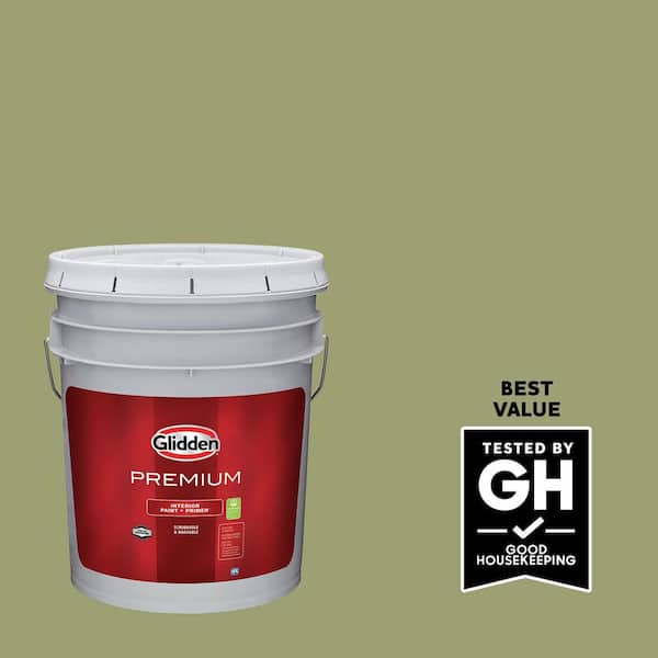 Glidden Premium 5 gal. PPG1122-5 Dill Flat Interior Latex Paint